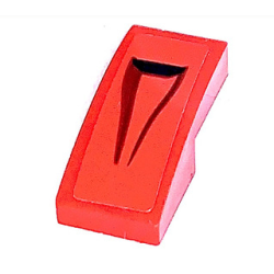 Slope, Curved 2 x 1 x 2/3 with Black and Dark Red Air Vent Pattern Model Left Side (Sticker) - Set 75890