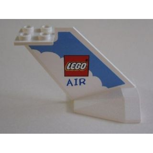Деталь LEGO 4867pb12 Tail Wedge with LEGO Air Logo Pattern on Both Sides (Stickers) - Set 4032-1