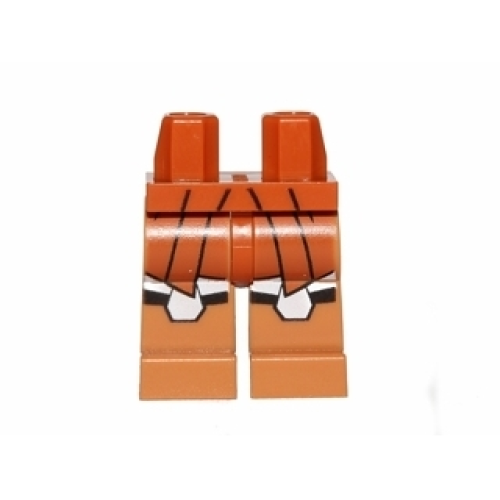 Деталь LEGO 970c150pb03 Hips and Medium Nougat Legs with Jedi Robe and White Leg Armor Plates Pattern