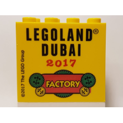 Brick 2 x 4 x 3 with LEGOLAND Dubai 2017 Factory Pattern Brick 2 x 4 x 3 with LEGOLAND Dubai 2017 Factory Pattern