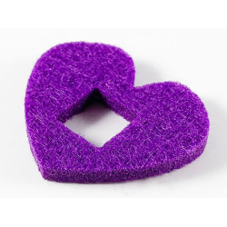 Felt Fabric 4 x 3 Heart Thick with Square Hole Felt Fabric 4 x 3 Heart Thick with Square Hole