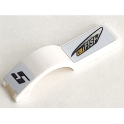 Vehicle, Mudguard 1 x 4 1/2 with Black Number 5 and 'CELLFISH' Pattern Model Left Side (Sticker) - Set 8149 Vehicle, Mudguard 1 x 4 1/2 with Black Number 5 and 'CELLFISH' Pattern Model Left Side (Sticker) - Set 8149