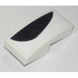 Slope, Curved 2 x 1 x 2/3 with Black Curved Vent Pattern Model Right Side (Sticker) - Set 76900 Slope, Curved 2 x 1 x 2/3 with Black Curved Vent Pattern Model Right Side (Sticker) - Set 76900