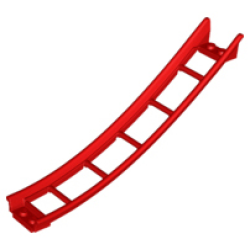 Train, Track Roller Coaster Ramp Large Lower Part, 6 Bricks Elevation - Red Train, Track Roller Coaster Ramp Large Lower Part, 6 Bricks Elevation - Red