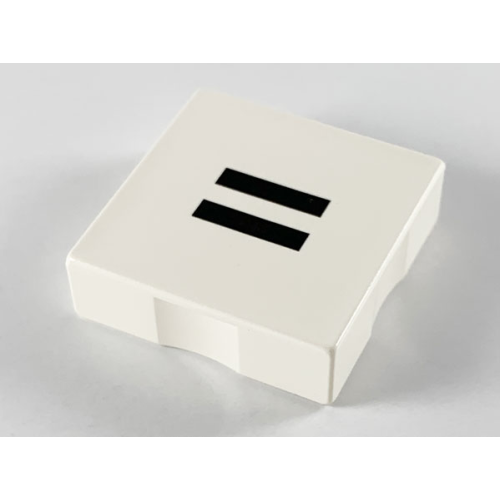 Деталь LEGO 6309pb012 Duplo, Tile 2 x 2 with Black Equal Sign (=) Pattern