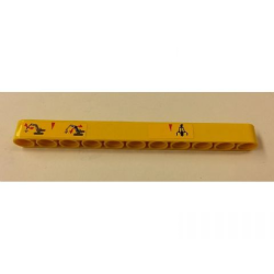 Technic, Liftarm Thick 1 x 11 with Excavator Controls Pattern (Stickers) - Set 42006