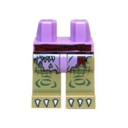 Hips and Olive Green Legs with Medium Lavender Loincloth and White Claws Pattern Hips and Olive Green Legs with Medium Lavender Loincloth and White Claws Pattern