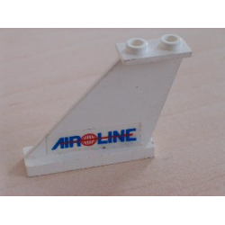 Tail 4 x 1 x 3 with Blue 'AIR LINE' and Red Globe and Line Pattern on Left Side (Sticker) - Sets 6597 / 10159