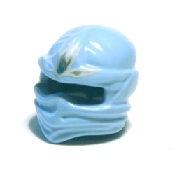 Minifigure, Headgear Ninjago Wrap Type 1 with White, Silver and Metallic Cyan Shards Ice Energy Pattern