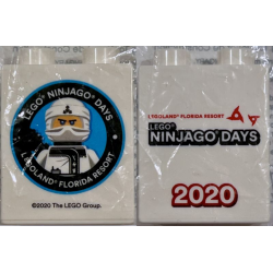 Duplo, Brick 1 x 2 x 2 with LEGO Ninjago Days 2020 LEGOLAND Florida Resort, Zane Minifigure Pattern Duplo, Brick 1 x 2 x 2 with LEGO Ninjago Days 2020 LEGOLAND Florida Resort, Zane Minifigure Pattern