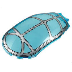 Windscreen 10 x 6 x 2 Bubble Canopy with Bar Handle with Silver Cockpit Window Frame Pattern Windscreen 10 x 6 x 2 Bubble Canopy with Bar Handle with Silver Cockpit Window Frame Pattern