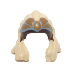 Minifigure, Headgear Headdress SW Tholoth with Dark Tan, Blue and Brown Pattern Minifigure, Headgear Headdress SW Tholoth with Dark Tan, Blue and Brown Pattern