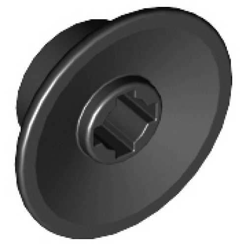 Деталь LEGO 50254 Train Wheel Small, Hole Notched for Wheels Holder Pin - Black