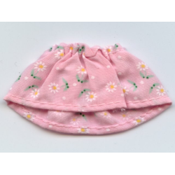 Belville, Clothes Skirt Short with White Flowers and Spots Pattern