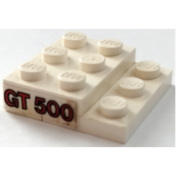Stickered Assembly 3 x 3 x 2/3 with 'GT 500' Pattern Model Left Side (Sticker) - Set 5521 - 1 Plate 1 x 3, 2 Plate 2 x 3