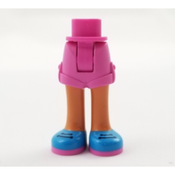 Mini Doll Hips and Shorts Folded Hem with Nougat Legs and Dark Azure Shoes with Dark Pink Soles and Dark Blue Laces Pattern - Thick Hinge Mini Doll Hips and Shorts Folded Hem with Nougat Legs and Dark Azure Shoes with Dark Pink Soles and Dark Blue Laces Pattern - Thick Hinge