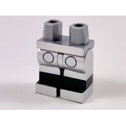 Hips and Legs with Molded Black Lower Legs / Boots and Printed White Buttons, Silver Shorts and Shoes Pattern Hips and Legs with Molded Black Lower Legs / Boots and Printed White Buttons, Silver Shorts and Shoes Pattern