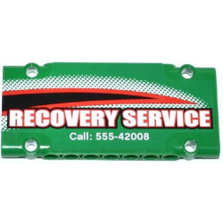 Technic, Panel Plate 5 x 11 x 1 with 'RECOVERY SERVICE' and 'Call: 555-42008' Pattern Model Left Side (Sticker) - Set 42008 Technic, Panel Plate 5 x 11 x 1 with 'RECOVERY SERVICE' and 'Call: 555-42008' Pattern Model Left Side (Sticker) - Set 42008
