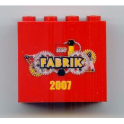 Brick 2 x 4 x 3 with LEGO Fabrik 2007 Pattern