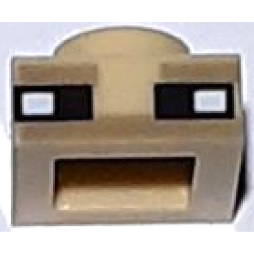 Деталь LEGO 3024pb023 Plate 1 x 1 with White and Black Squares and Dark Tan Lines Pattern (Minecraft Shulker Eyes)