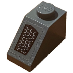 Slope 45 2 x 1 with Engine Vent Pattern Model Left Side (Sticker) - Set 75892 Slope 45 2 x 1 with Engine Vent Pattern Model Left Side (Sticker) - Set 75892