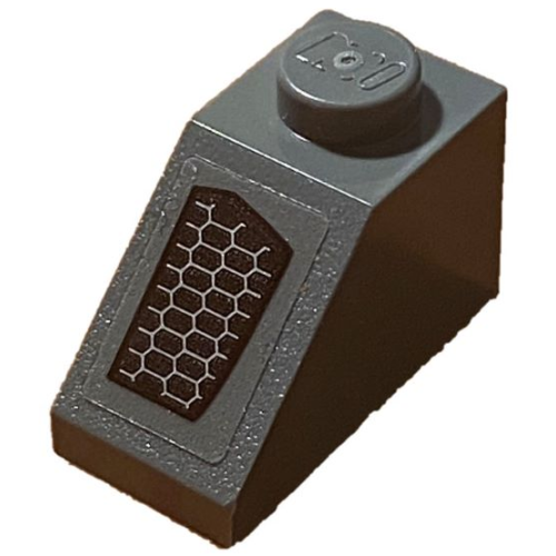 Деталь LEGO 3040pb025L Slope 45 2 x 1 with Engine Vent Pattern Model Left Side (Sticker) - Set 75892