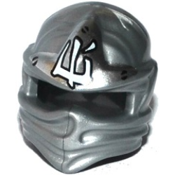 Minifigure, Headgear Ninjago Wrap Type 1 with White Ninjago Logogram 'Ice' Pattern