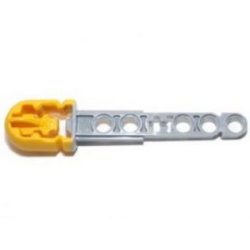 Projectile Arrow, Liftarm Shaft with Molded Yellow Flexible Rubber Hollow End Pattern