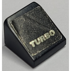 Slope 30 1 x 1 x 2/3 with Silver 'TURBO' Pattern (Sticker) - Set 8150