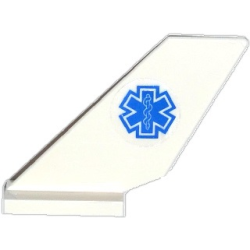 Tail Shuttle with EMT Star of Life (Blue Snake) Pattern on Both Sides (Stickers) - Set 60086 Tail Shuttle with EMT Star of Life (Blue Snake) Pattern on Both Sides (Stickers) - Set 60086