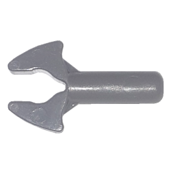 Bar 1L with Clip Mechanical Claw - Rounded Edges - Dark Bluish Gray