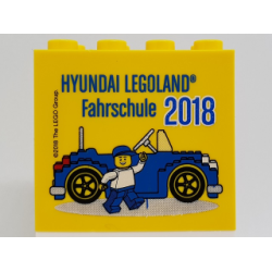 Brick 2 x 4 x 3 with HYUNDAI LEGOLAND Fahrschule 2018 Pattern