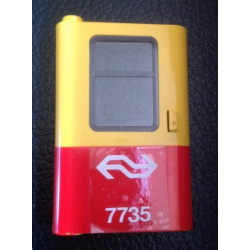 Door 1 x 4 x 5 Train Left, Thin Support at Bottom with Red Bottom Half and White Dutch NS '7735' Pattern (Sticker) - Set 7735 Door 1 x 4 x 5 Train Left, Thin Support at Bottom with Red Bottom Half and White Dutch NS '7735' Pattern (Sticker) - Set 7735