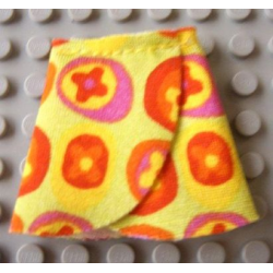 Scala, Clothes Female Skirt Short with Dark Pink, Orange, Red, and Yellow Xs and Os Pattern