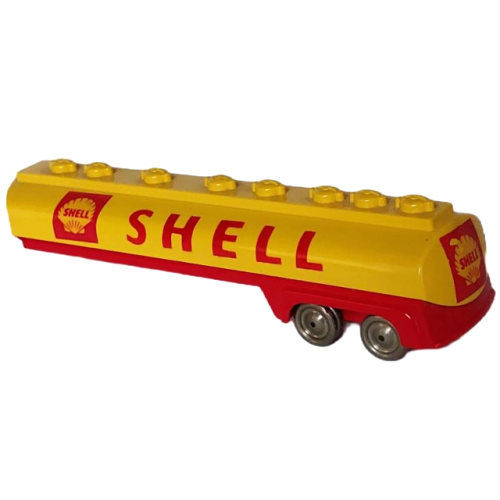 Деталь LEGO bb1299 HO Scale, Tanker Trailer with 'SHELL' Pattern