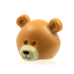 Minifigure, Headgear Mask Bear Rounded with Black Nose and Mouth, Tan Muzzle Pattern (BAM) Minifigure, Headgear Mask Bear Rounded with Black Nose and Mouth, Tan Muzzle Pattern (BAM)