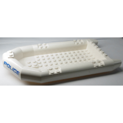 Boat, Rubber Raft, Large with 'POLICE' Pattern on Both Sides (Stickers) - Set 60045 Boat, Rubber Raft, Large with 'POLICE' Pattern on Both Sides (Stickers) - Set 60045