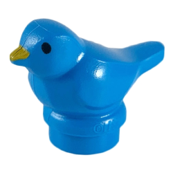 Bird, Small with Black Eyes and Bright Light Orange Beak Pattern