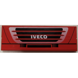 Stickered Assembly 6 x 2 with White 'IVECO', Black and White Grille Pattern (Sticker) - Set 8654 - 2 Tile 1 x 6 Stickered Assembly 6 x 2 with White 'IVECO', Black and White Grille Pattern (Sticker) - Set 8654 - 2 Tile 1 x 6