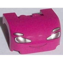 Vehicle, Mudguard 3 x 4 x 1 2/3 Curved with Front with Headlights and Thin Smile Pattern Vehicle, Mudguard 3 x 4 x 1 2/3 Curved with Front with Headlights and Thin Smile Pattern