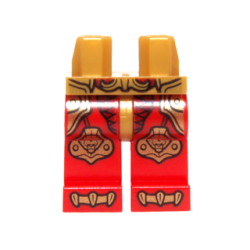 Hips and Red Legs with Gold Belt, Armor with Scales, Lion Knee Pads, and Claws Pattern Hips and Red Legs with Gold Belt, Armor with Scales, Lion Knee Pads, and Claws Pattern