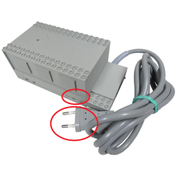 Electric, Train 12V Transformer for 220V - Type 3 with Output Cover Plug (Continental European)