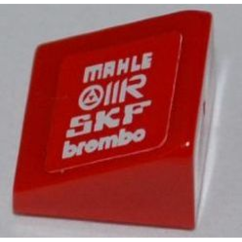 Деталь LEGO 54200pb038R Slope 30 1 x 1 x 2/3 with 'MAHLE', 'OMR', 'SKF' and 'brembo' Pattern Model Right Side (Sticker) - Set 8123