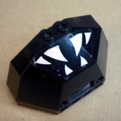 Cockpit 5 x 8 x 3 (Windscreen Bottom) with White Pointed Teeth Pattern (Sticker) - Set 2160 Cockpit 5 x 8 x 3 (Windscreen Bottom) with White Pointed Teeth Pattern (Sticker) - Set 2160