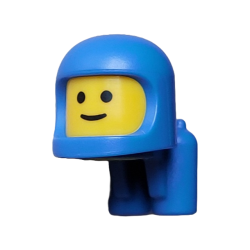 Minifigure, Head, Modified Baby / Toddler with Molded Blue Space Helmet and Air Tanks and Printed Black Grin and Eyes Pattern Minifigure, Head, Modified Baby / Toddler with Molded Blue Space Helmet and Air Tanks and Printed Black Grin and Eyes Pattern