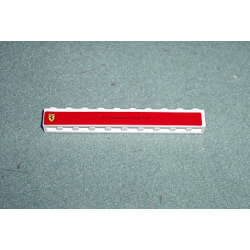 Brick 1 x 10 with Ferrari Logo Left and 'SCUDERIA FERRARI' Center Small Print Pattern on Both Sides (Stickers) - Set 8375 Brick 1 x 10 with Ferrari Logo Left and 'SCUDERIA FERRARI' Center Small Print Pattern on Both Sides (Stickers) - Set 8375