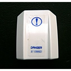 Slope, Curved 2 x 2 Lip with 'DANGER JET EXHAUST' and Exclamation Mark Pattern (Stickers) - Set 7705 Slope, Curved 2 x 2 Lip with 'DANGER JET EXHAUST' and Exclamation Mark Pattern (Stickers) - Set 7705