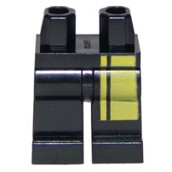 Hips and Legs with Narrow and Wide Double Yellow Stripes on Left Leg Pattern Hips and Legs with Narrow and Wide Double Yellow Stripes on Left Leg Pattern