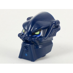 Minifigure, Head, Modified Bionicle Inika Toa Hahli with Lime Eyes Pattern Minifigure, Head, Modified Bionicle Inika Toa Hahli with Lime Eyes Pattern