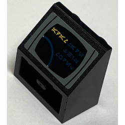 Slope, Inverted 45 2 x 2 with Flat Bottom Pin with Aurebesh Characters 'ADAM' Pattern (Sticker) - Set 10212